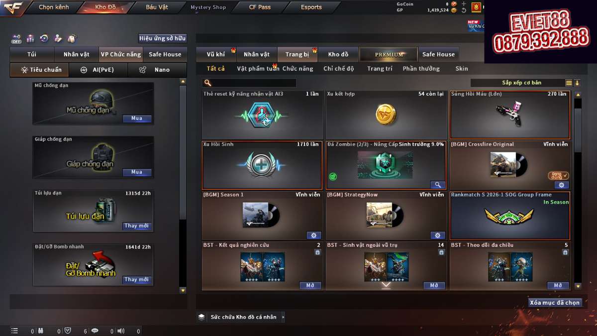 shop acc cf uy tin gia re